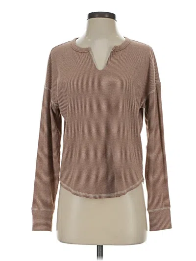 Pre-owned Upwest Long Sleeve T-shirt In Brown