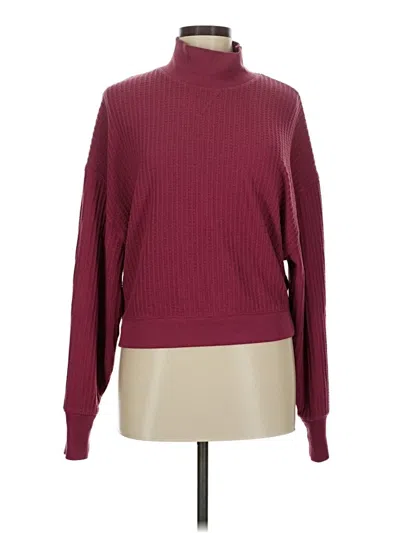 Pre-owned Upwest Long Sleeve Turtleneck In Burgundy