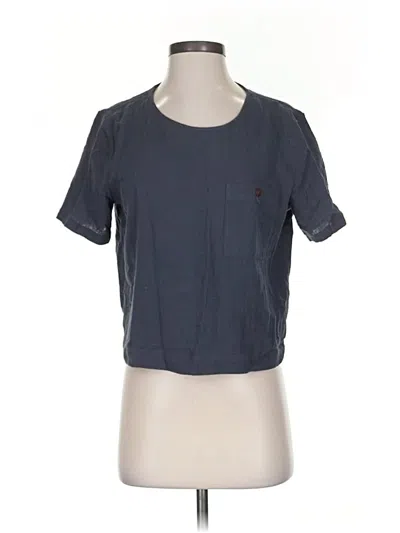 Pre-owned Upwest Short Sleeve Top Gray Crew Neck Tops