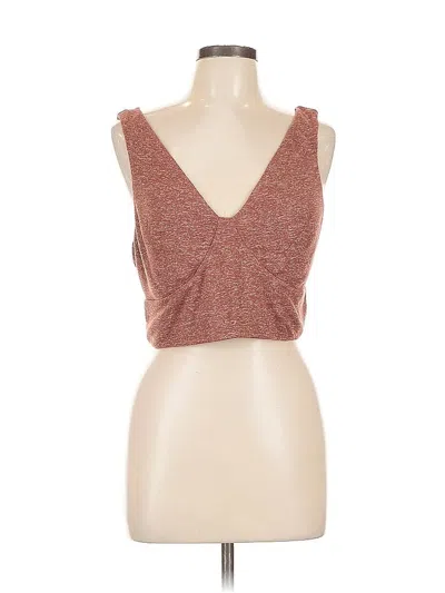 Pre-owned Upwest Sleeveless Top Brown Sweetheart Neckline Tops