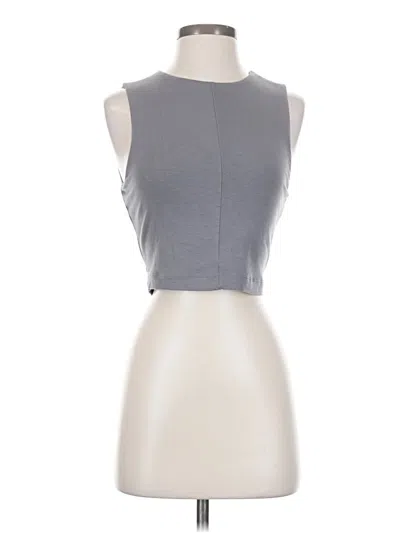 Pre-owned Upwest Sleeveless Top Gray Halter Neckline Tops