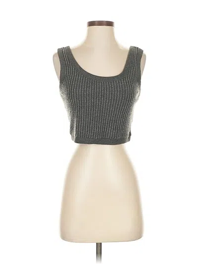 Pre-owned Upwest Sleeveless Top Gray Sweetheart Neckline Tops