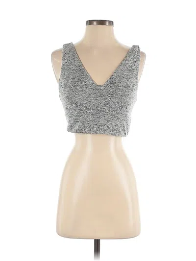 Pre-owned Upwest Tank Top Gray Strapless Neckline Tops