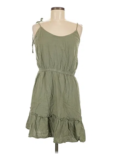 Pre-owned Upwest Tank Top Green Halter Neckline Tops