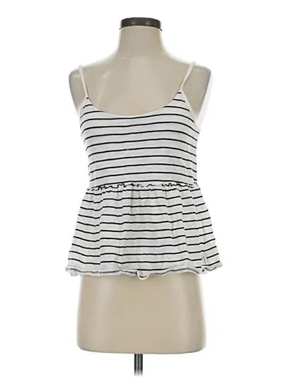 Pre-owned Upwest Tank Top White Strapless Neckline Tops