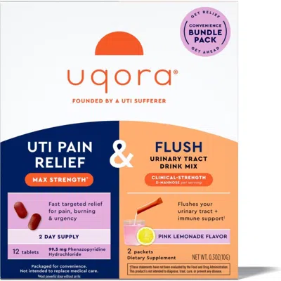 Uqora Uti Pain Relief And Urinary Tract Supplement Drink Mix Bundle