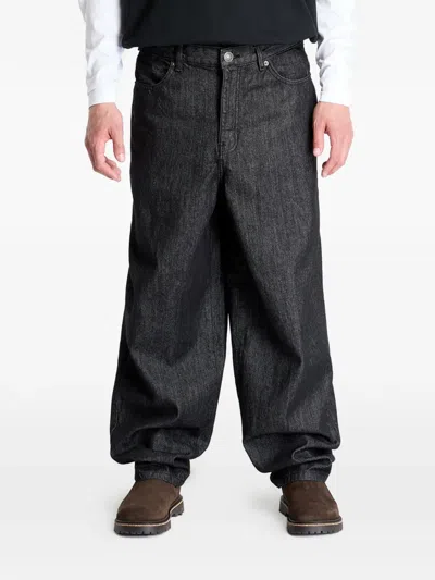 Urban Classics 90's Wide-leg Jeans In Black