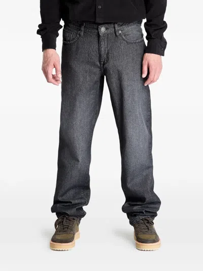 Urban Classics Acid-wash Jeans In Gray