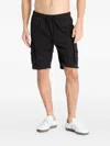 Urban Classics Drawstring Cargo Shorts In Black