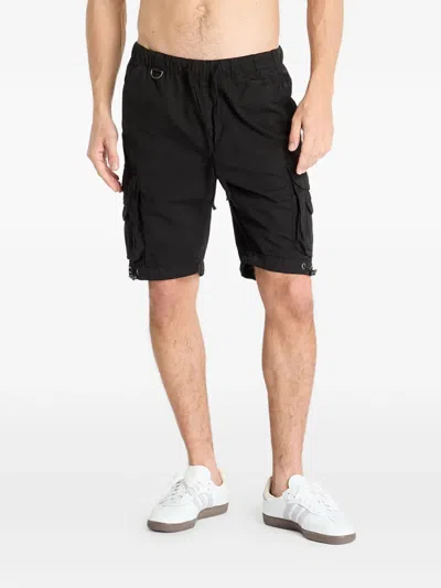 Urban Classics Drawstring Cargo Shorts In Black