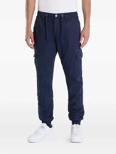 Urban Classics Drawstring-waist Cargo Pants In Blue