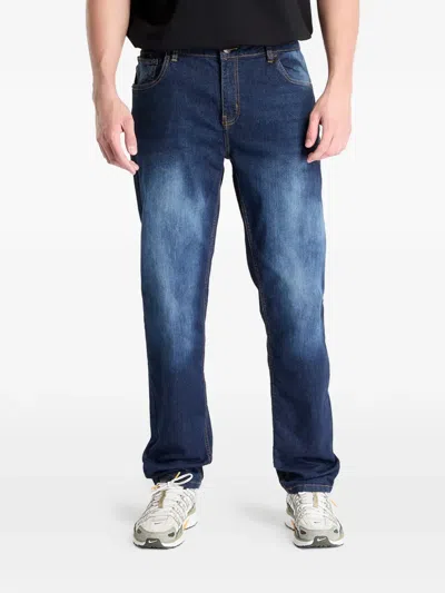 Urban Classics Faded-effect Jeans In Blue