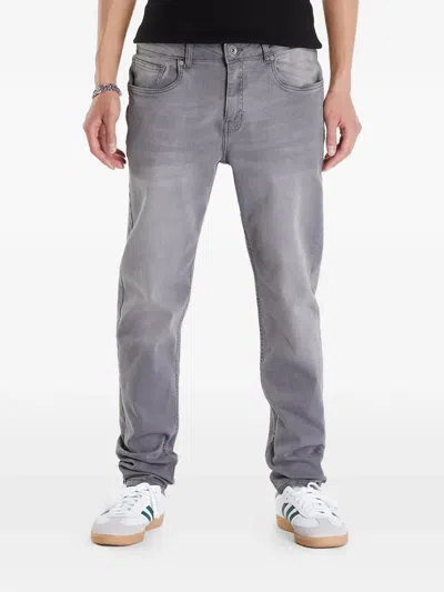 Urban Classics Faded-effect Jeans In Gray