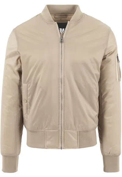 Urban Classics Men's Basic Bomber Jacket In Brown