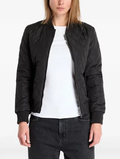 Urban Classics Quilted Bomber Jacket In Schwarz