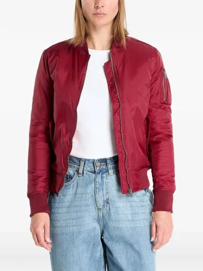 Urban Classics Zip-pocket Bomber Jacket In Rot