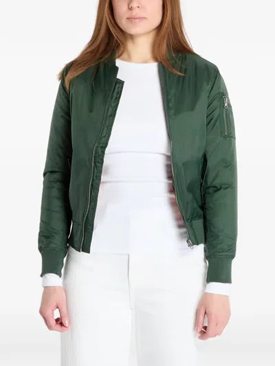 Urban Classics Zip-up Bomber Jacket In Grün
