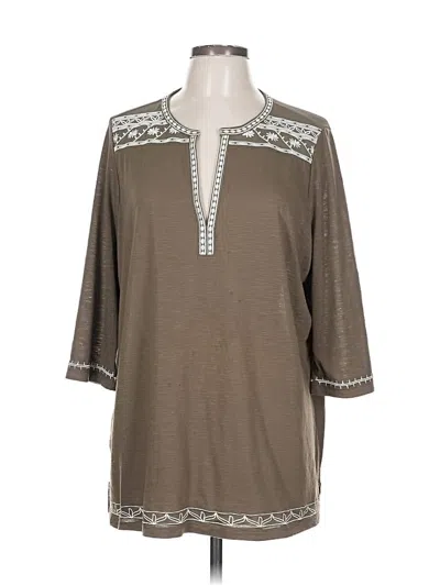 Pre-owned Urban Coco 3/4 Sleeve Blouse In Brown