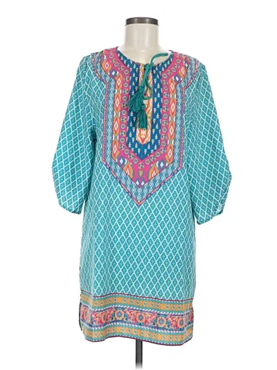 Pre-owned Urban Coco 3/4 Sleeve Blouse In Teal