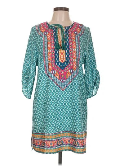 Pre-owned Urban Coco 3/4 Sleeve Blouse In Teal