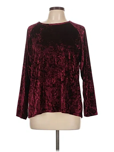 Pre-owned Urban Coco 3/4 Sleeve Top Burgundy Boatneck Tops