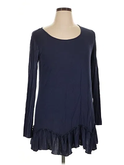 Pre-owned Urban Coco Long Sleeve Top Blue Boatneck Tops