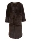 Urban Code Faux Fur Jacket In Brown