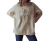 Urban Daizy Find Joy Oversized Knit Sweater In Cream In Neutral