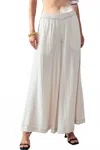 Urban Daizy Flow Draped Wide Leg Pants In Dusty Beige In White