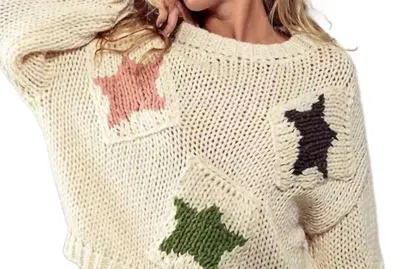 Urban Daizy Galaxy Sweater In Taupe In Grey
