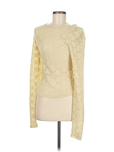 Pre-owned Urban Daizy Long Sleeve Top Ivory One Shoulder Neckline Tops