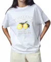 Urban Daizy Positano Limone Graphic Tee In White In Blue