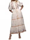 Urban Daizy Prairie Dream Tiered Midi Dress In White In White
