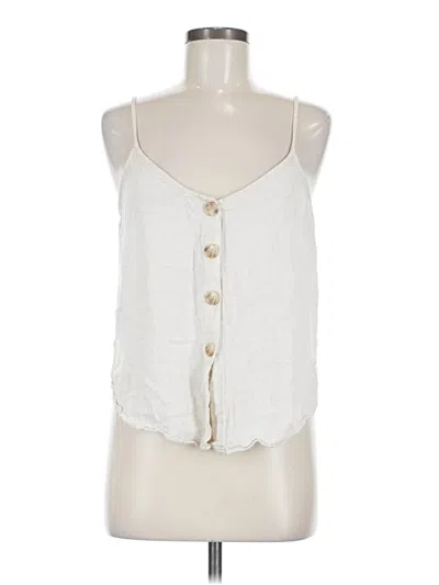 Pre-owned Urban Daizy Sleeveless Button Down Shirt In White