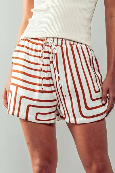 Urban Daizy Smooth Symmetry Shorts In Orange