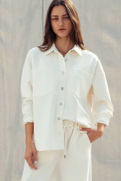 Urban Daizy Soft Structure Shirt In Cream In White