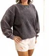 Urban Daizy Taylor Vintage Sweater In Charcoal In Gray