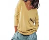 Urban Daizy The Soft Sloane Tunic Sweater In Dijon In Yellow