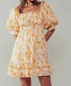 Urban Daizy Tropical Floral Dress In Cream - Yellow In Multi
