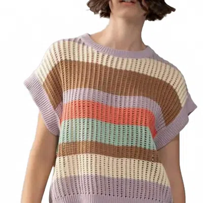 Urban Daizy Waverly Knit Top In Multi In Purple