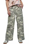 Urban Daizy Wide Leg Cargo Pants In Camouflage In Multi