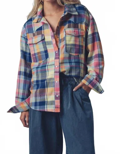 Urban Daizy Women's The Haven Soft Plaid Shirt In Blue