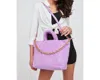 URBAN EXPRESSION MANISHA TERRY CLOTH TOTE IN LAVENDER