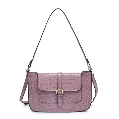 Urban Expression Women's Adwen Croc Crossbody Bag In Mauve In Purple