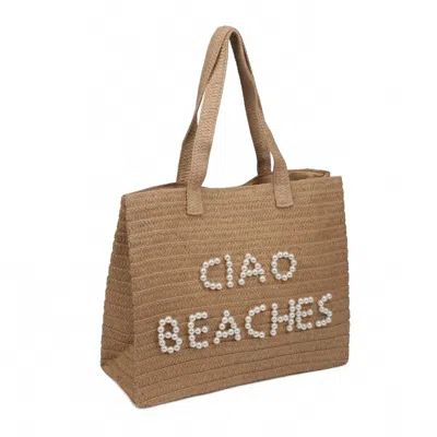 Urban Expression Women's Ciao Beaches Tote Bag In Natural In White