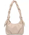 URBAN EXPRESSION WOMEN'S COREY BRAID SHOULDER BAG IN ALMOND