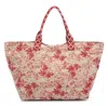 Urban Expression Women's Marbella Print Tote Bag In Red In Pink