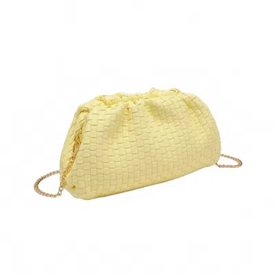 Urban Expression Women's Tate Woven Frame Clutch In Butter In Yellow
