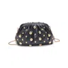 Urban Expressions Carey Gold Studded Crossbody Clutch In Black