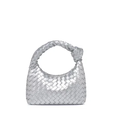 Urban Expressions Carmina Woven Knot Small Clutch In Silver